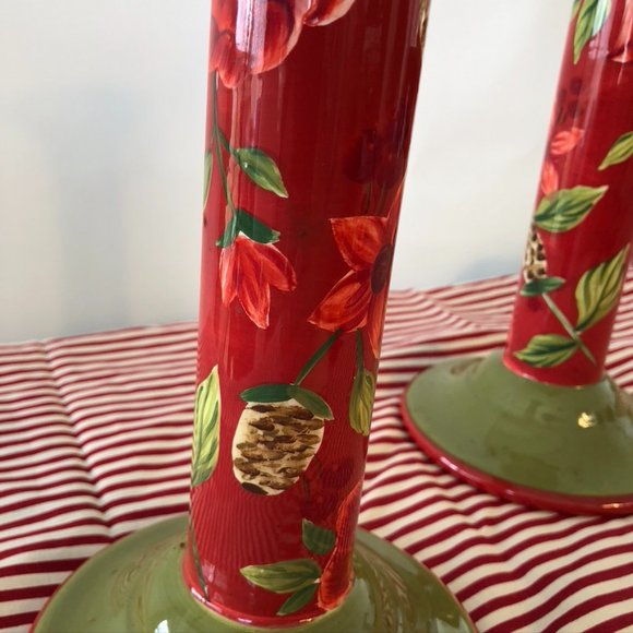 Royal Doulton, 9" Holiday Candle Holders - Picture 2 of 6